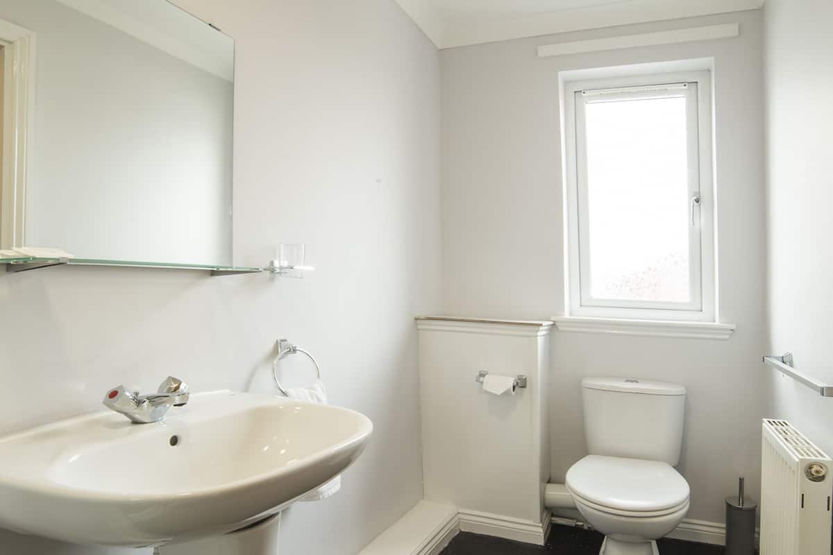 deluxe triple room | bathroom | shower, free toiletries, hair dryer, towels