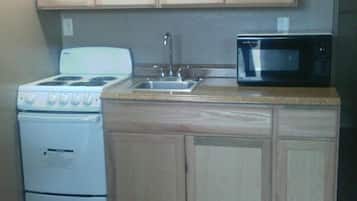 Fridge, microwave, coffee/tea maker
