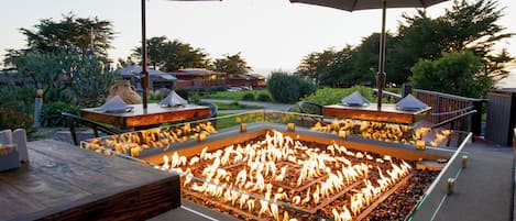Frühstück, Mittagessen, kalifornische Küche, Blick aufs Meer