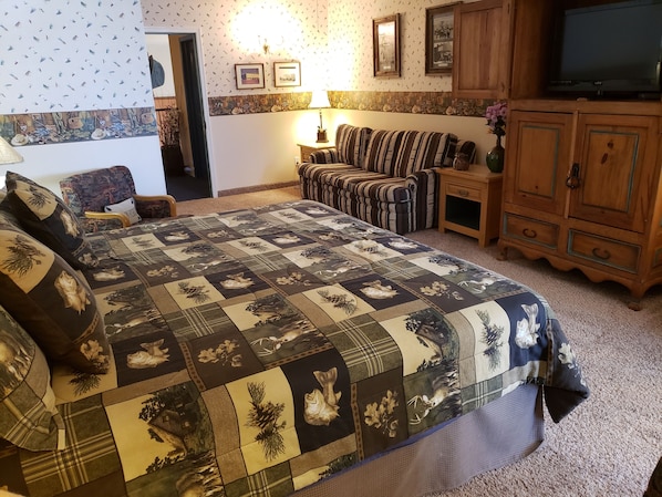 Suite Luxe, 1 trĂšs grand lit, bain Ă remous | Bureau, Wi-Fi gratuit
