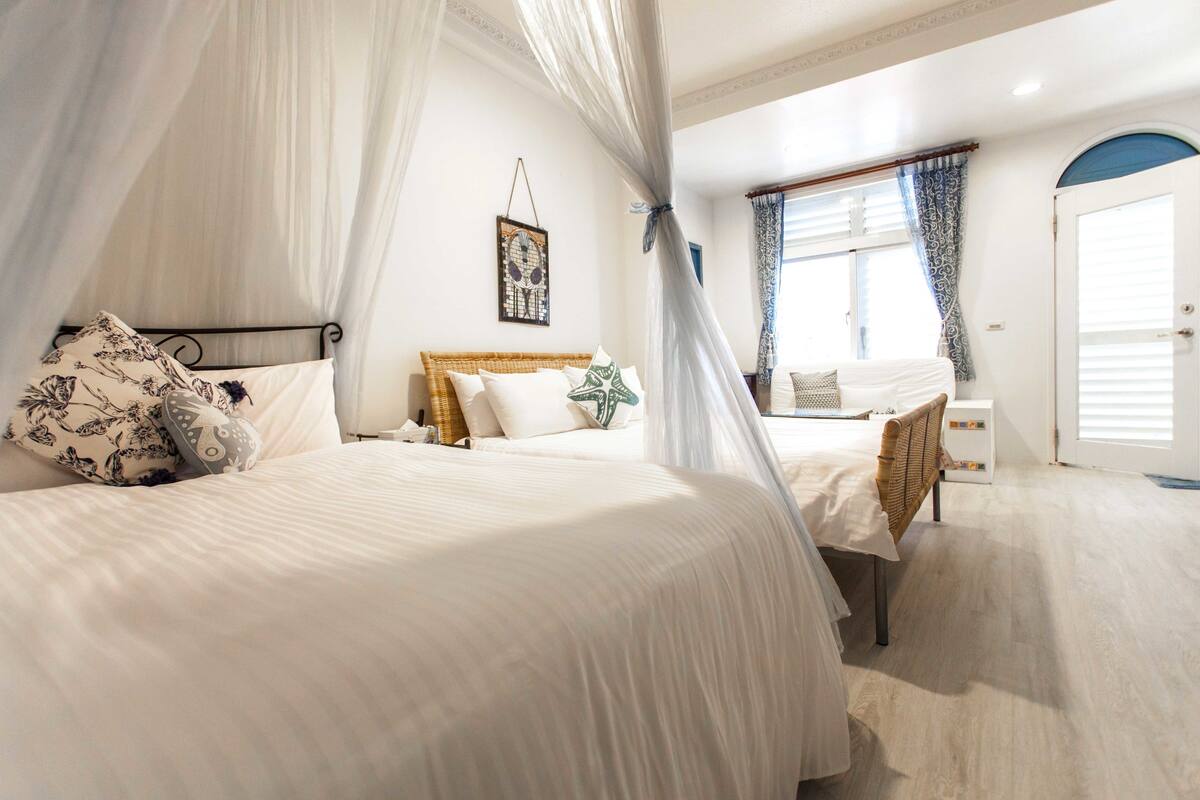 Panoramic-Vierbettzimmer, 1 Schlafzimmer, Badewanne, Turm
