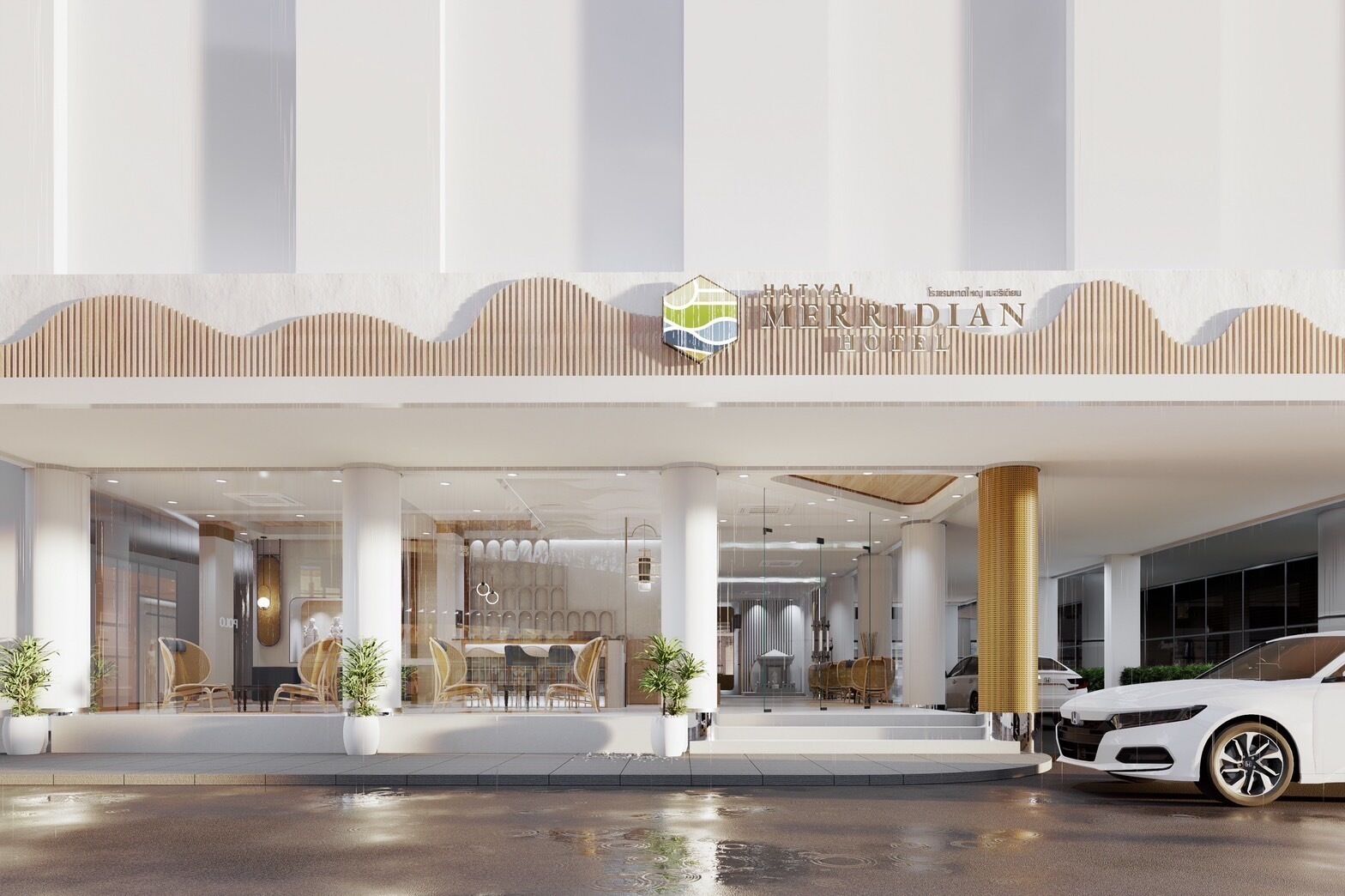 Voorkant van accommodatie