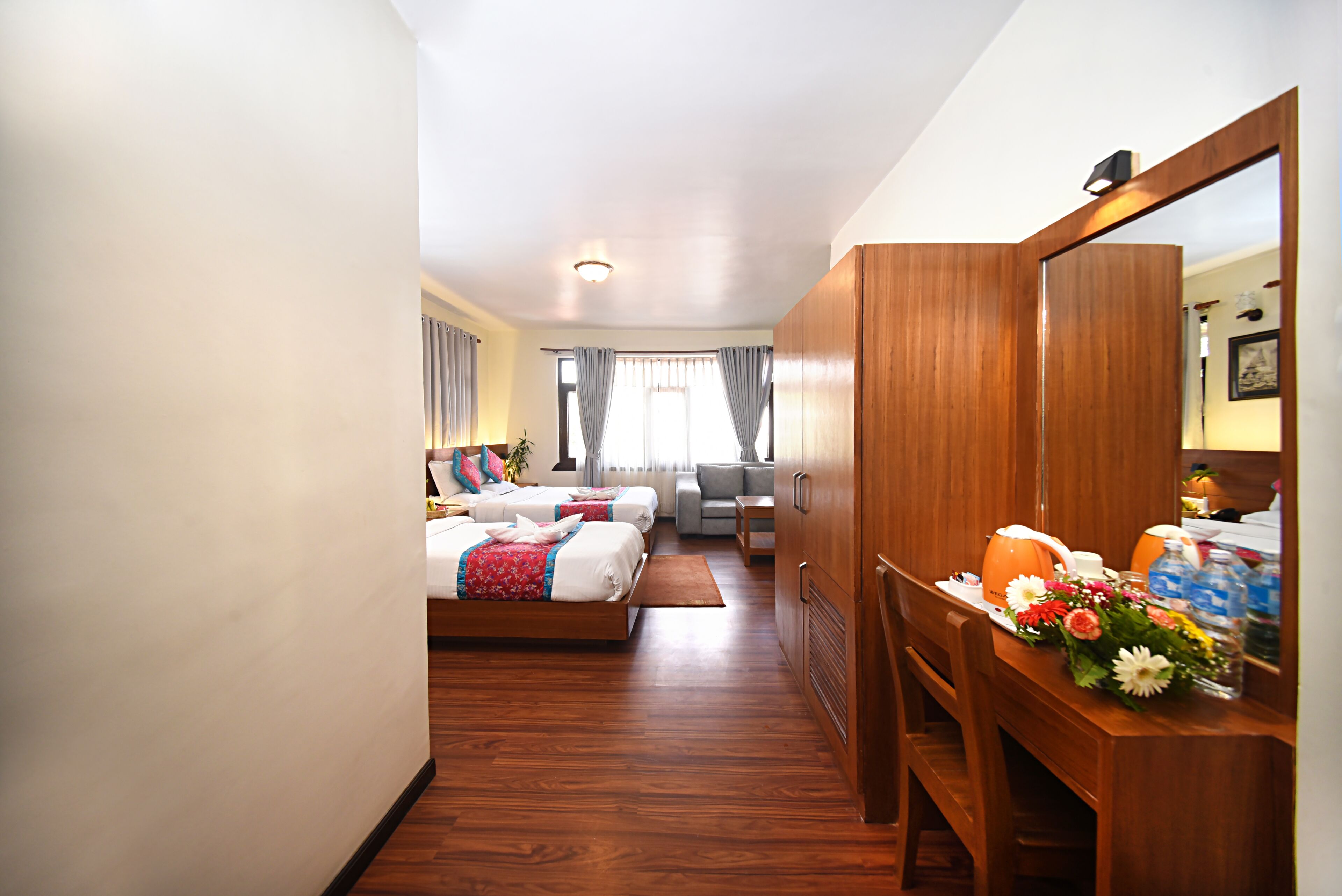 family room | 1 bedroom, premium bedding, in-room safe, desk