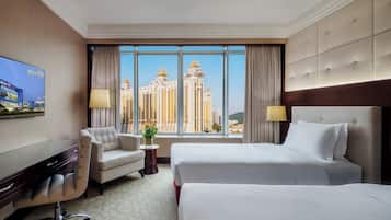 Free minibar, in-room safe, desk, iron/ironing board