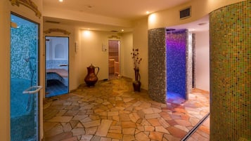 Sauna, hot tub, steam room, Turkish bath, body treatments