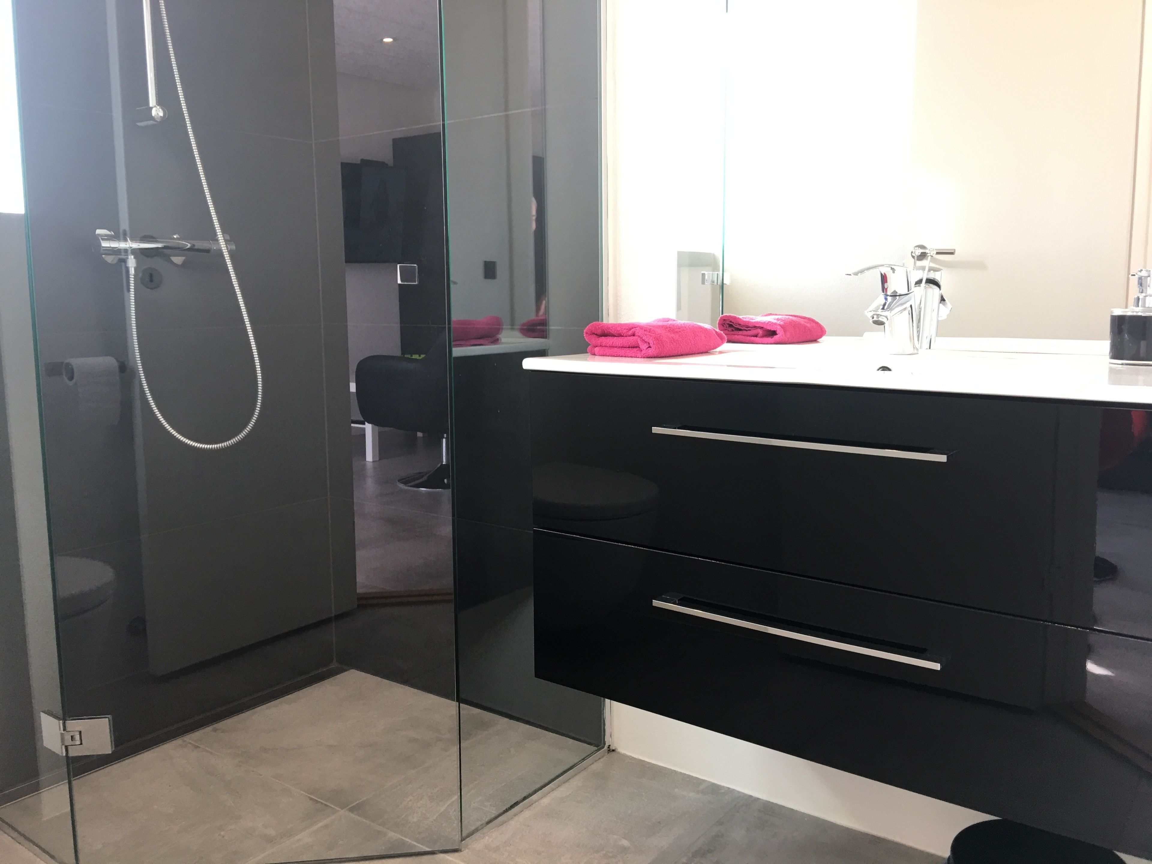 Apartment, Terrace (28m2) | Bathroom | Shower, hair dryer, towels