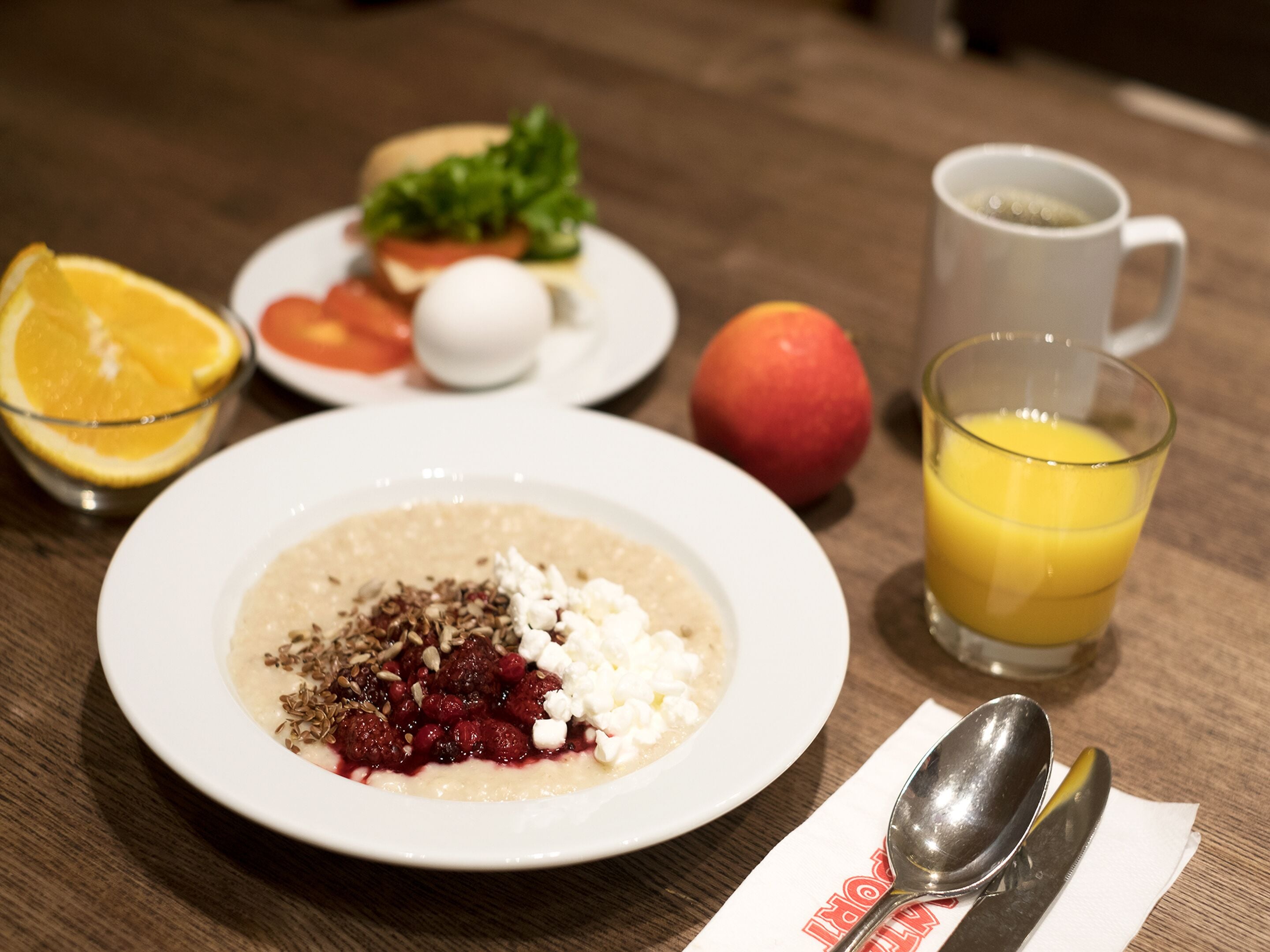 Free daily buffet breakfast