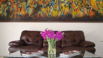 Deluxe Studio, 1 Bedroom, City View | Living area | 32-inch flat-screen TV with cable channels, TV