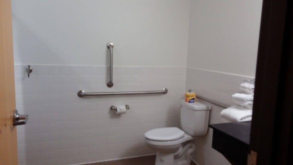 combined shower/bathtub, hair dryer, towels