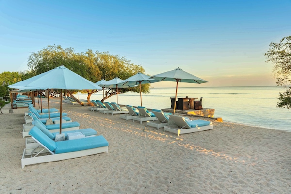 Playa privada y bar en la playa