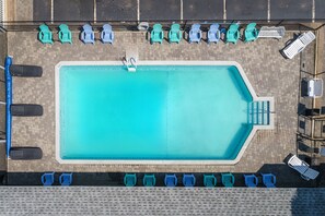 Seasonal outdoor pool, a heated pool