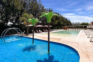 Indoor pool, seasonal outdoor pool