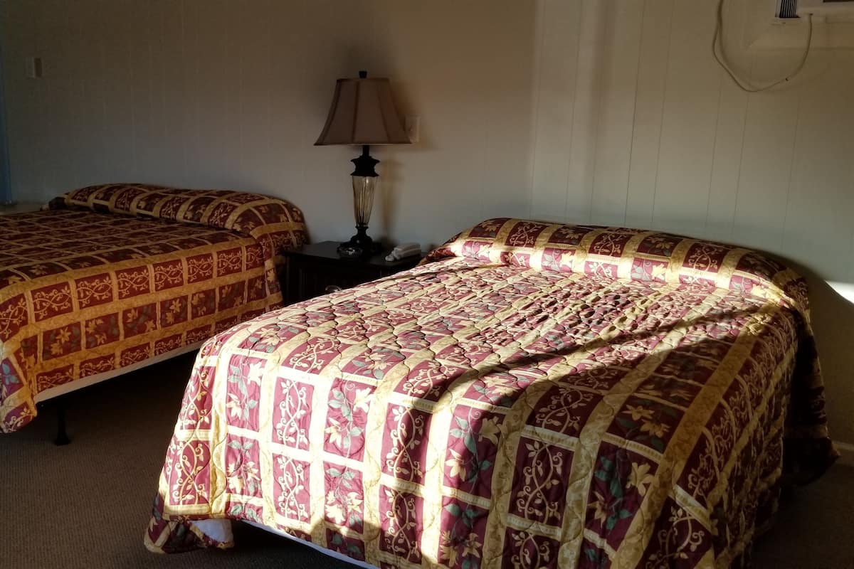 Room, 2 Double Beds, Non Smoking | Living area