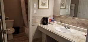 Room, 2 Double Beds, Non Smoking | Bathroom