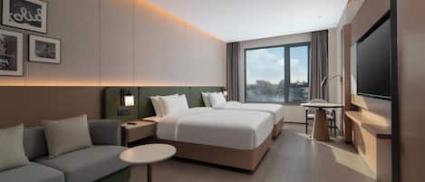 Couette en duvet d'oie, minibar, bureau