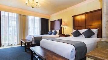 Standard Room, 2 Double Beds | In-room safe, iron/ironing board, free WiFi, bed sheets