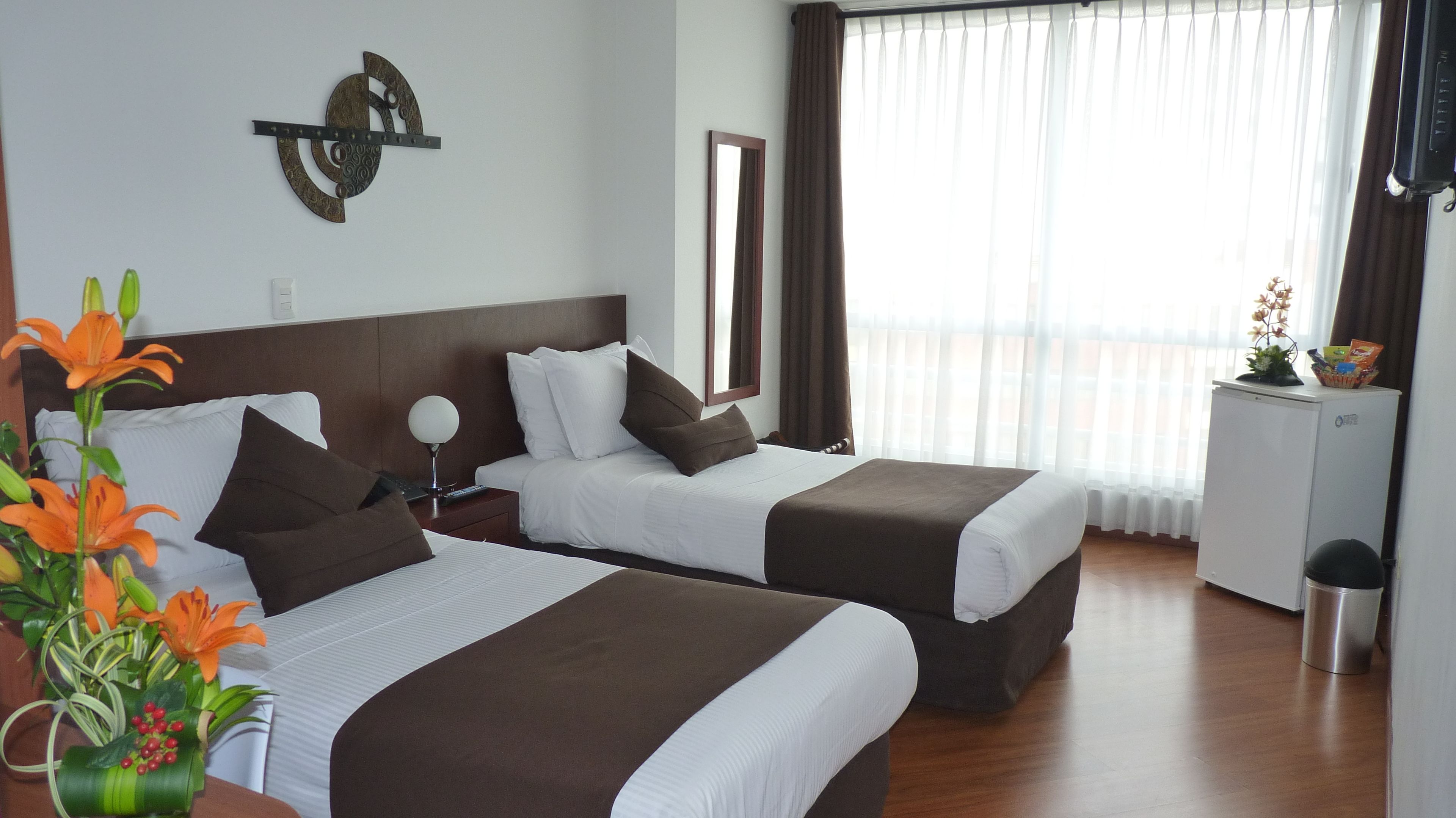 standard twin room, 2 single beds | view from room