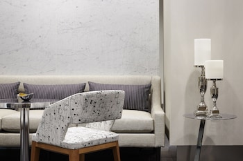 Lobby lounge at The Godfrey Hotel Boston