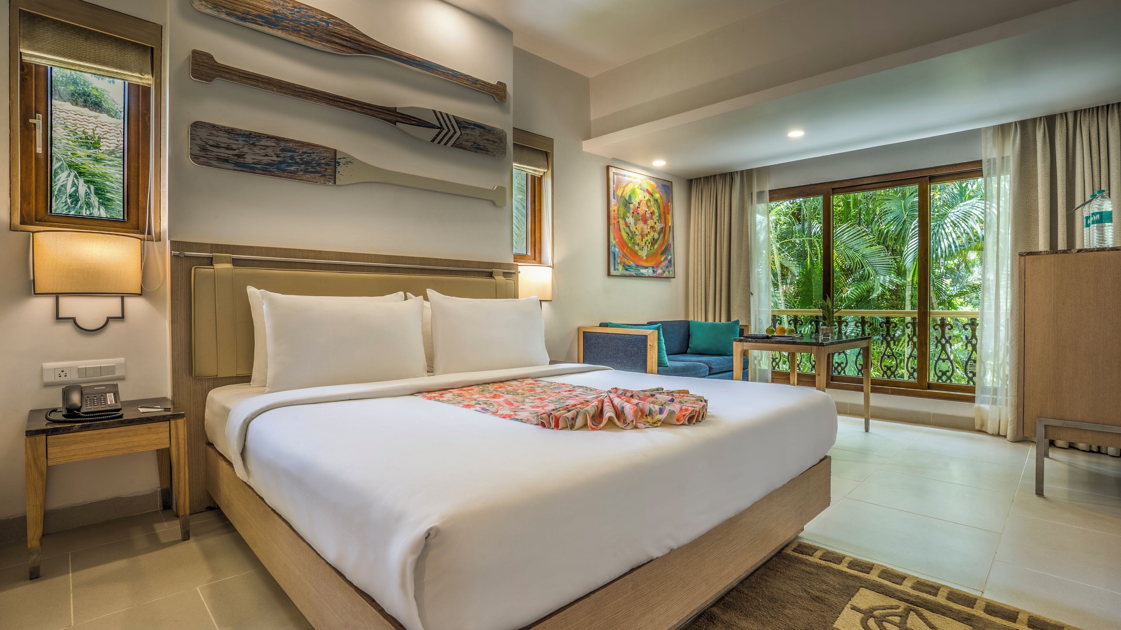 Habitación Deluxe | Ropa de cama de alta calidad, minibar, caja fuerte