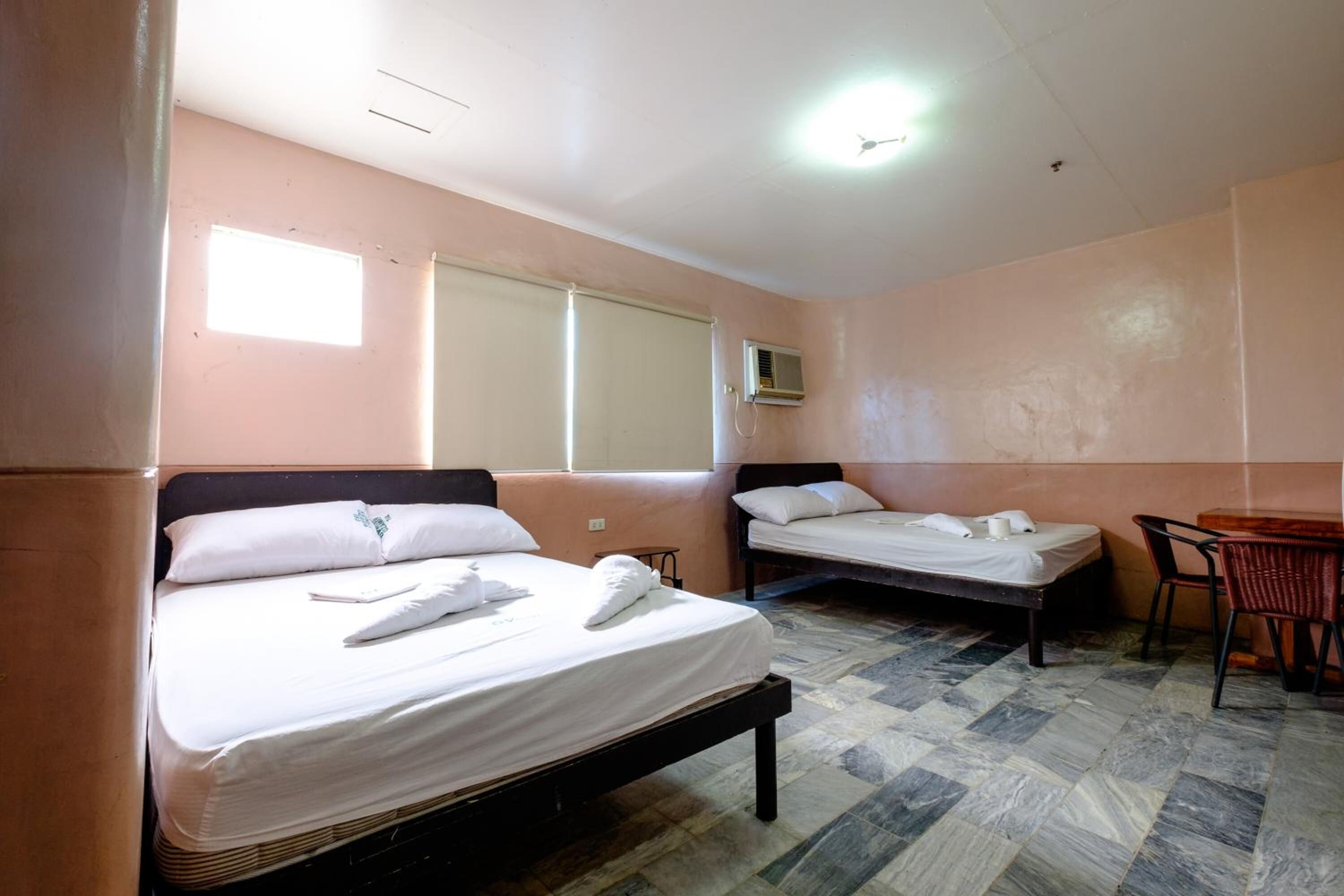 Desk, free WiFi, bed sheets