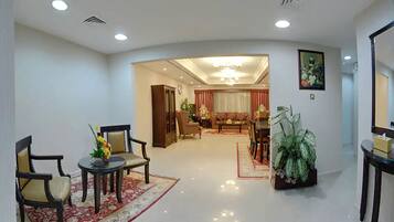 Fridge, microwave, stovetop, electric kettle