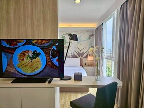 48-inch LCD TV with cable channels, TV