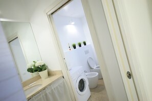 Ducha, artículos de tocador gratuitos, secador de pelo, bidet