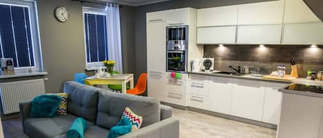 Superior Apartment, 1 Bedroom, Non Smoking, Kitchenette | Living area | 32-inch flat-screen TV with digital channels, LCD TV