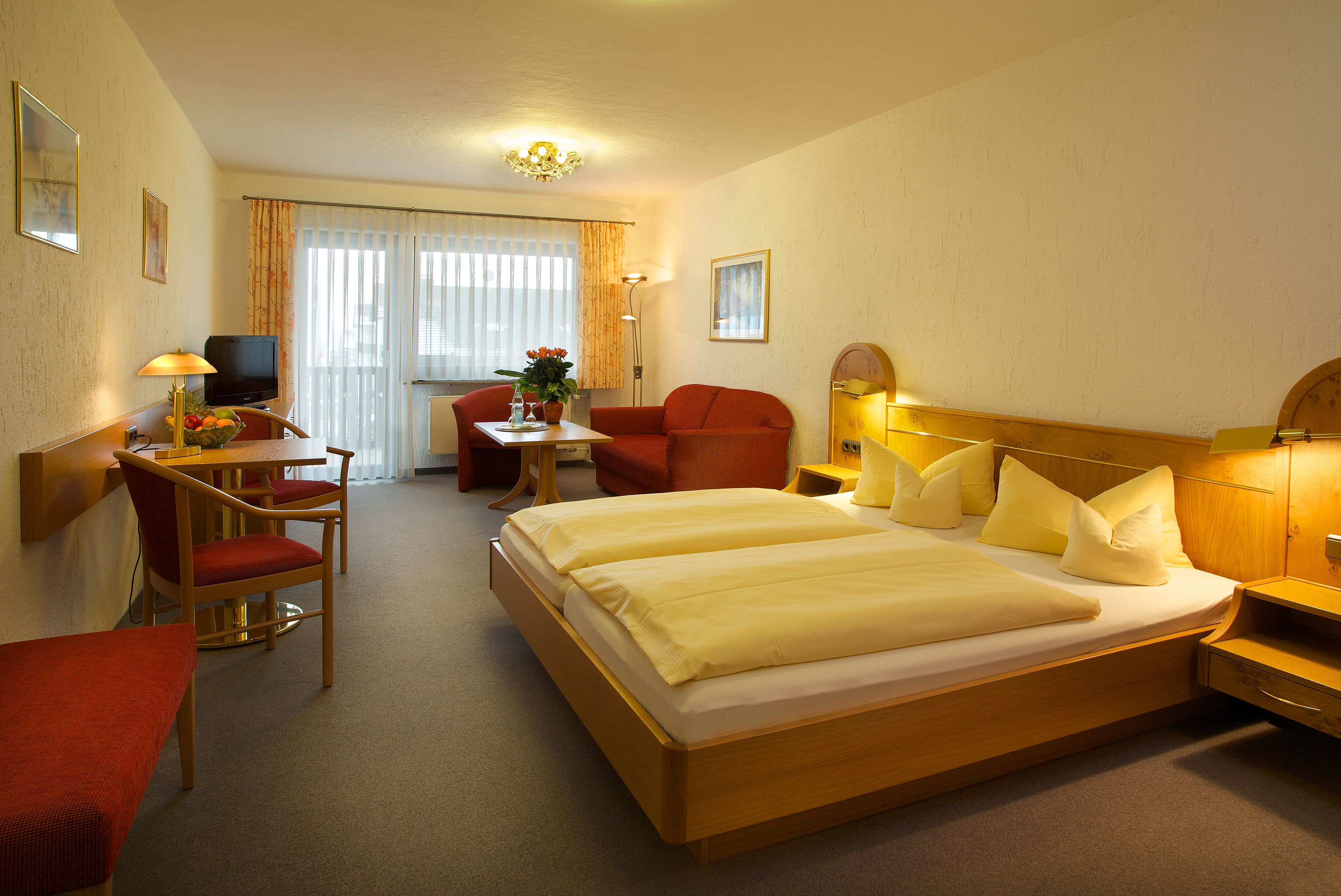 individually decorated, individually furnished, desk, blackout curtains