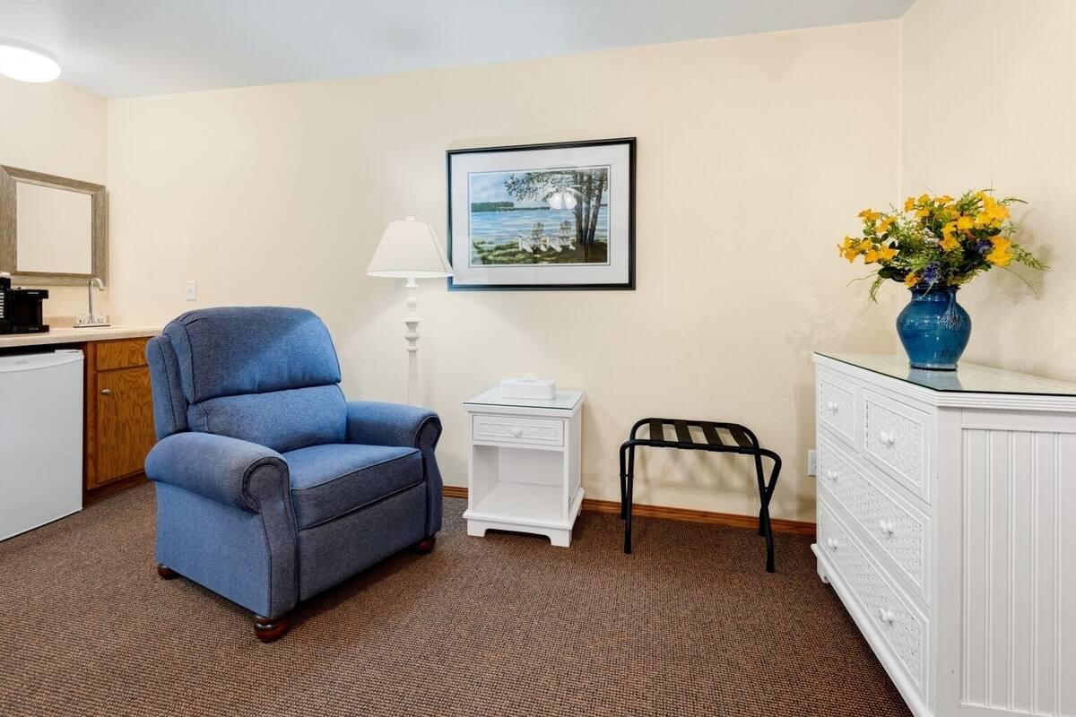 king, poolside with patio and rain shower on first floor only | 1 bedroom, individually decorated, iron/ironing board, free wifi