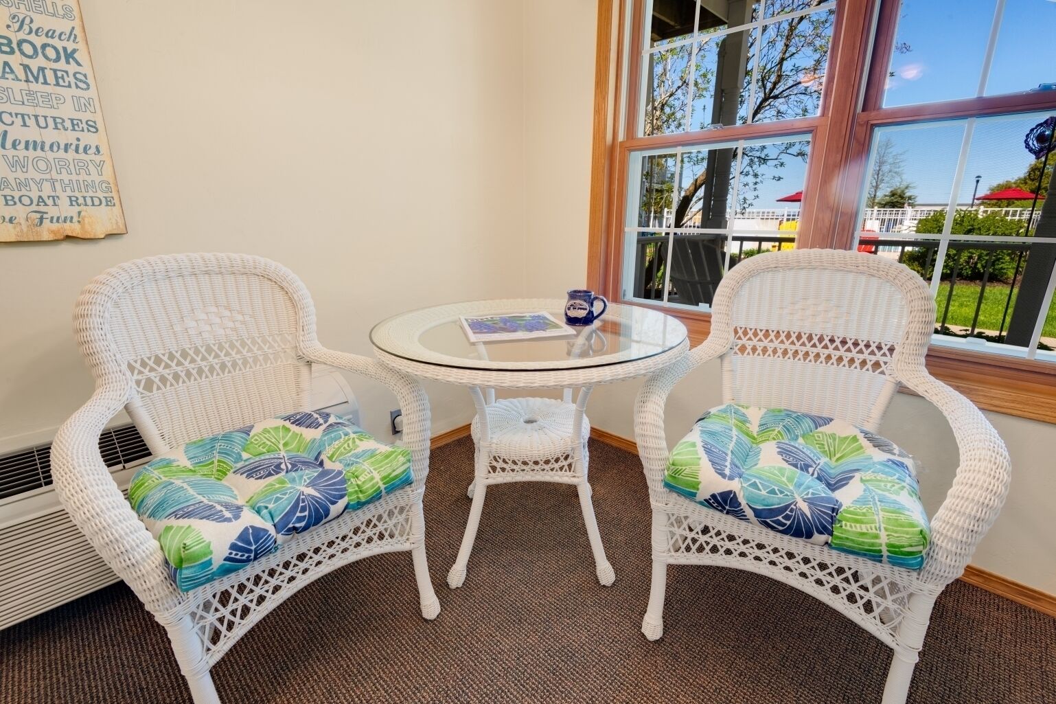 king, poolside with patio and rain shower on first floor only | 1 bedroom, individually decorated, iron/ironing board, free wifi