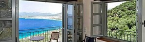 Villa, 2 Bedrooms, Sea View | Living area | Flat-screen TV, fireplace