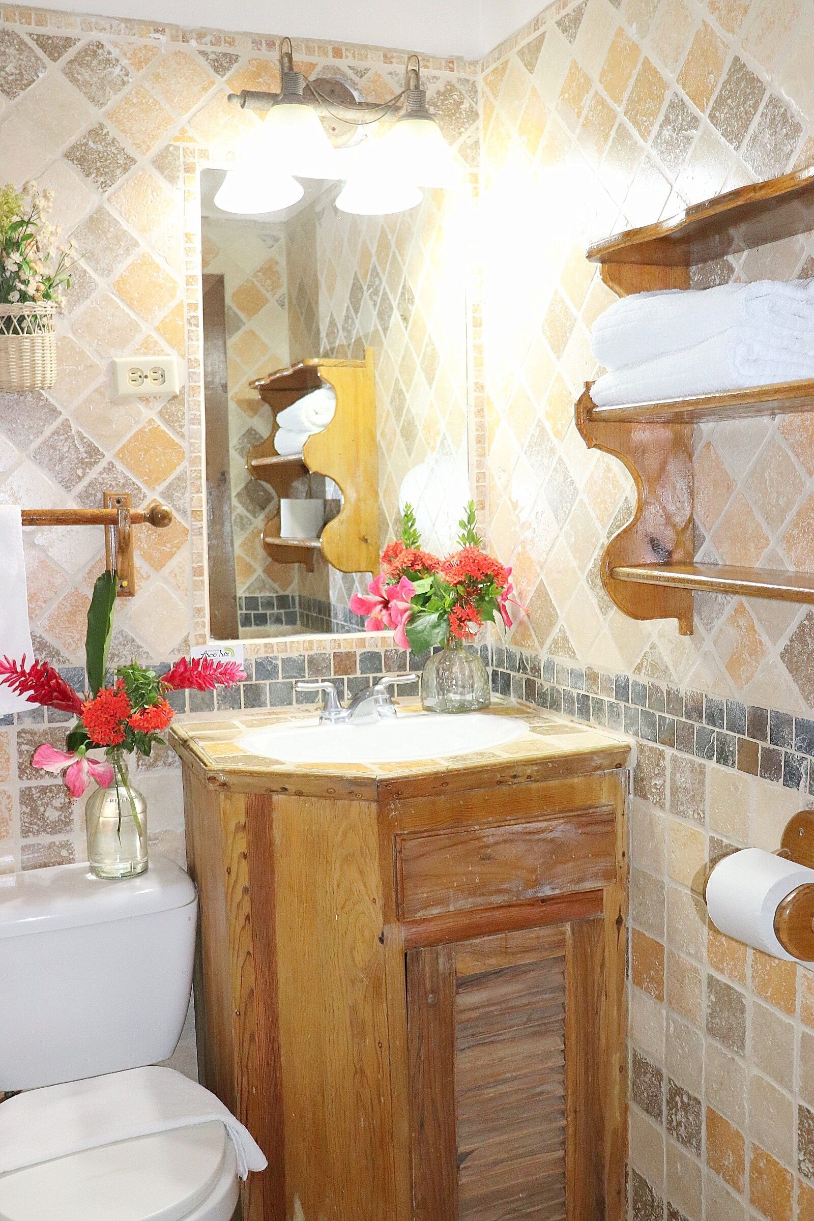 standard studio, kitchenette, garden area | bathroom | shower, free toiletries, hair dryer, towels