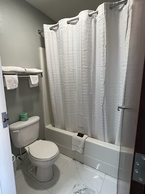Free toiletries, hair dryer, towels