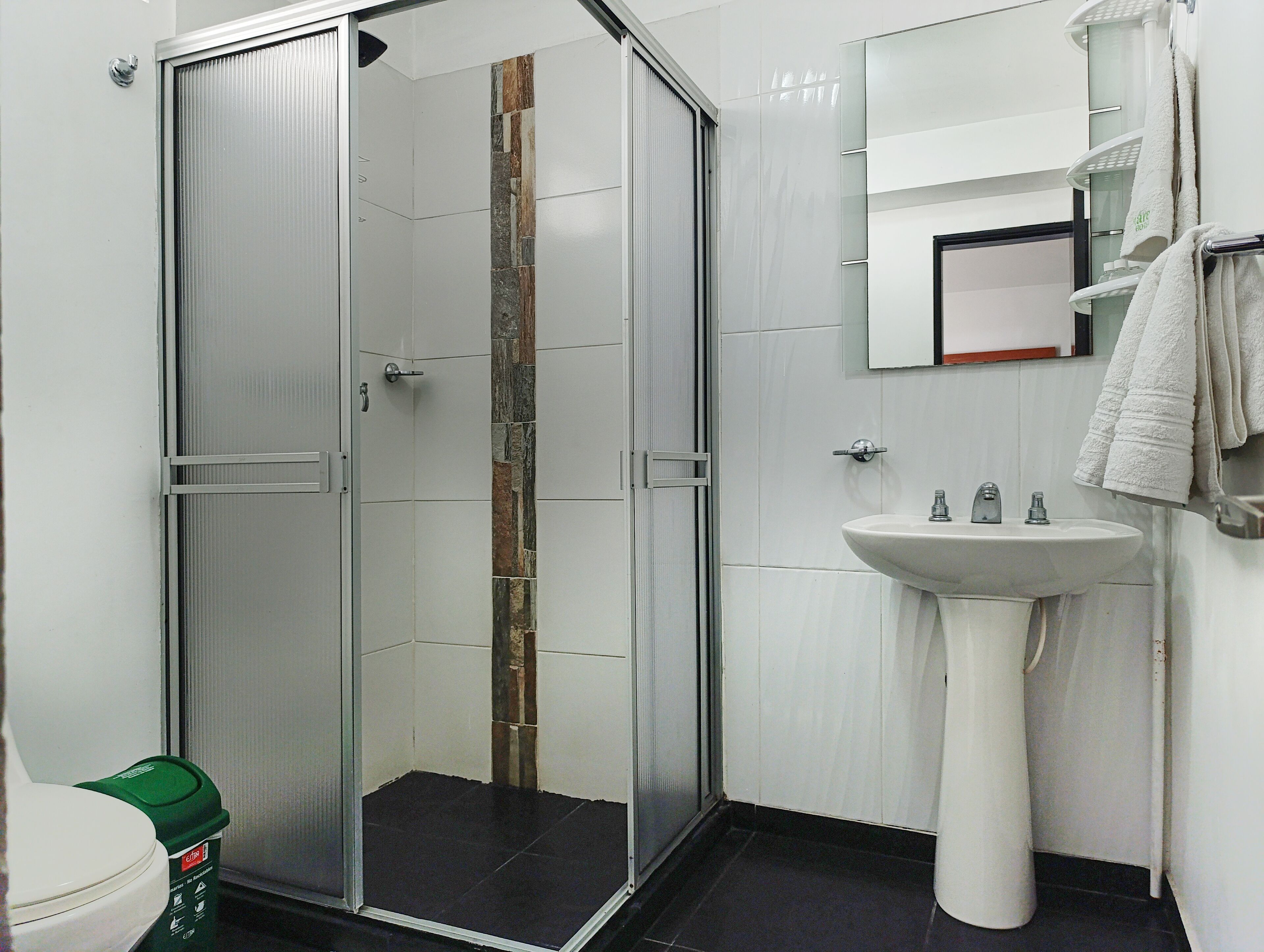 superior triple room | bathroom | shower, designer toiletries, hair dryer, towels