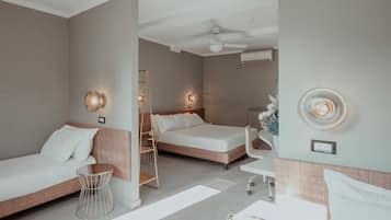 Camera familiare | Una scrivania, tende oscuranti, Wi-Fi gratuito, lenzuola