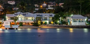 On the beach, white sand