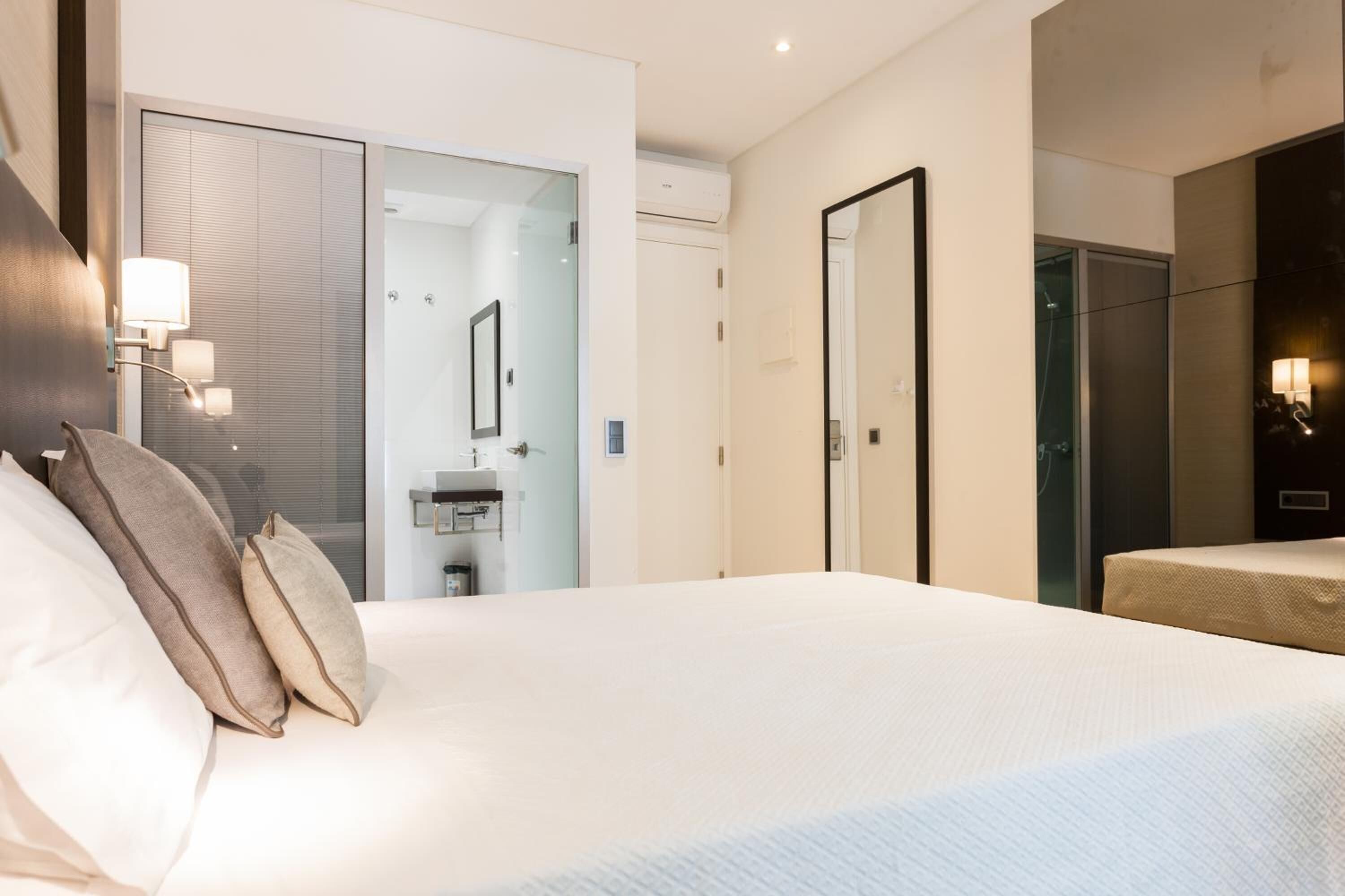 blackout curtains, bed sheets