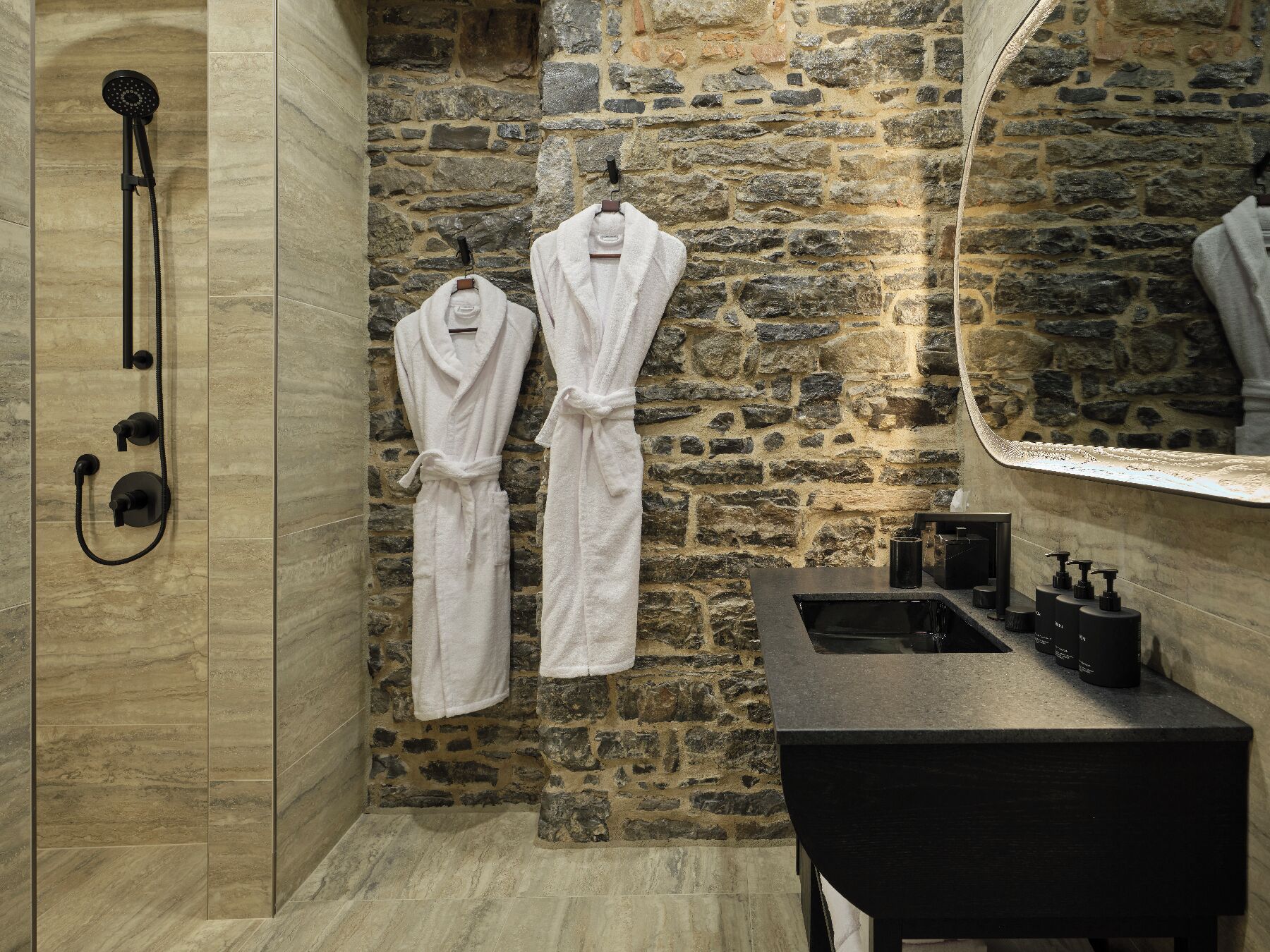 deluxe room, 1 queen bed | bathroom | free toiletries, hair dryer, bathrobes, slippers