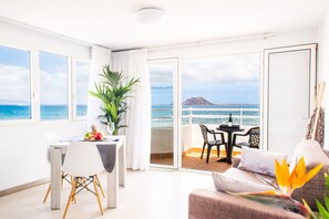 Studio, uitzicht op zee | Uitzicht op strand/zee