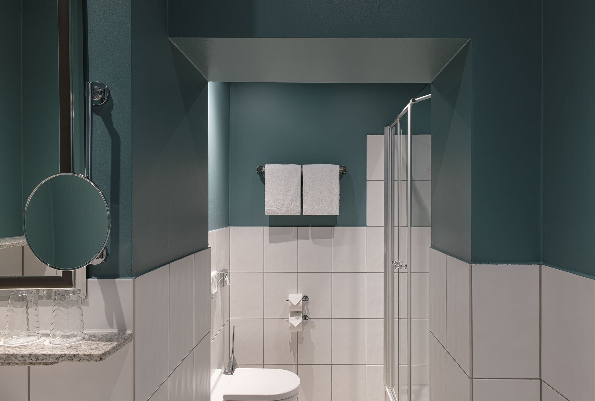 shower, free toiletries, hair dryer, bathrobes