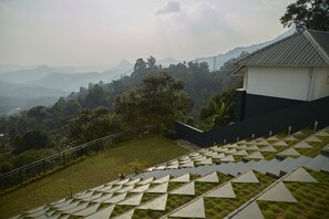 Outdoor banquet area