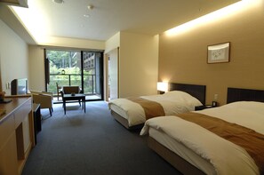 Twin Room, For 2 People, Semi Open-Air Bath	