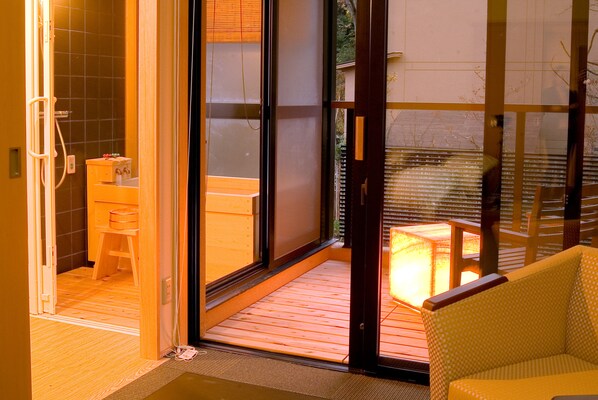 Twin Room, For 2 People, Semi Open-Air Bath	 | In-room safe, desk, laptop workspace, free WiFi