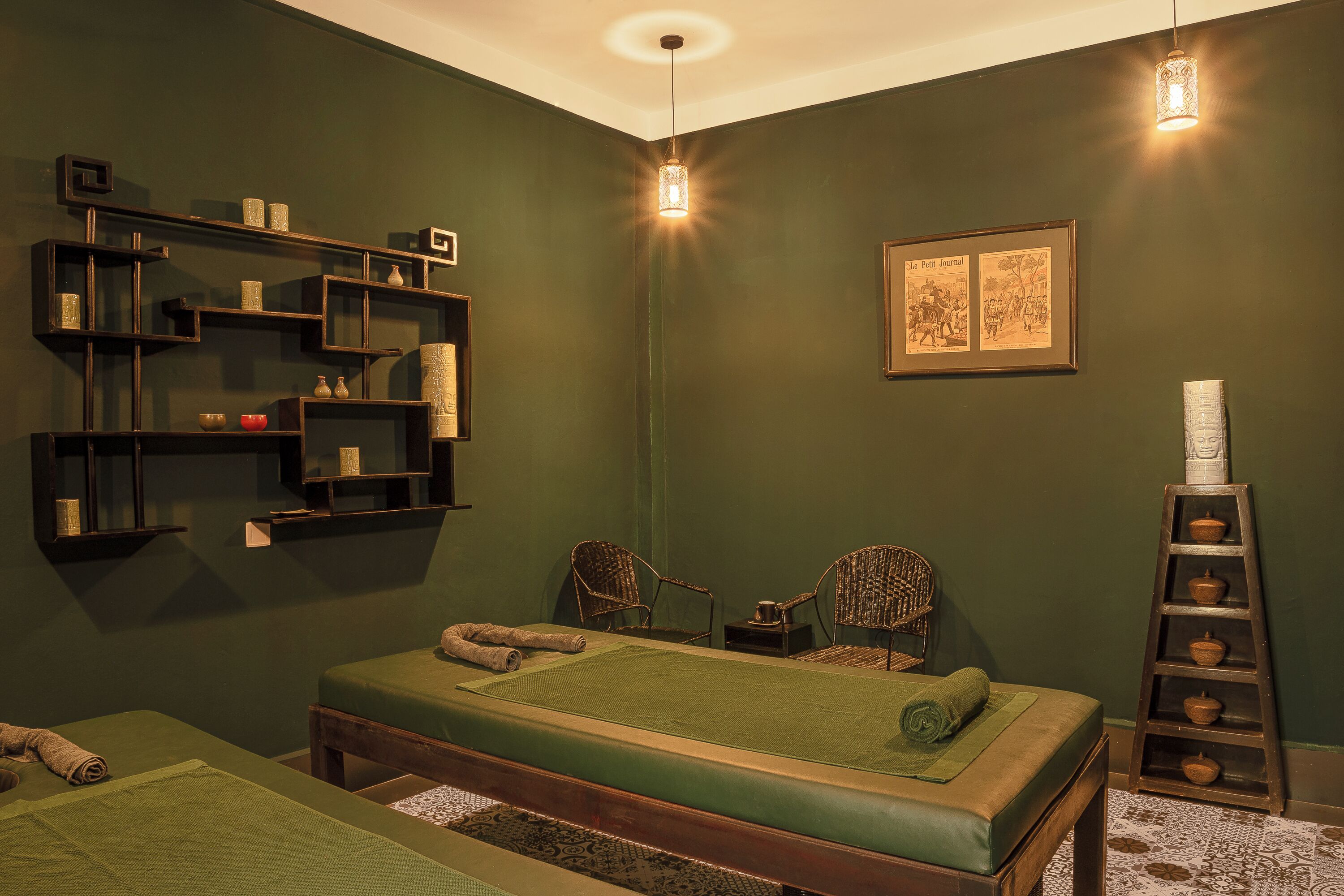 body treatments, aromatherapy, deep-tissue massages, body scrubs