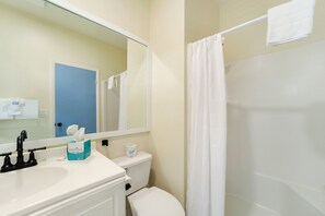 Comfort Room, 1 Queen Bed, Private Bathroom | Bathroom | Shower, hair dryer, towels, soap - Tranquility Guest House  (Key West)