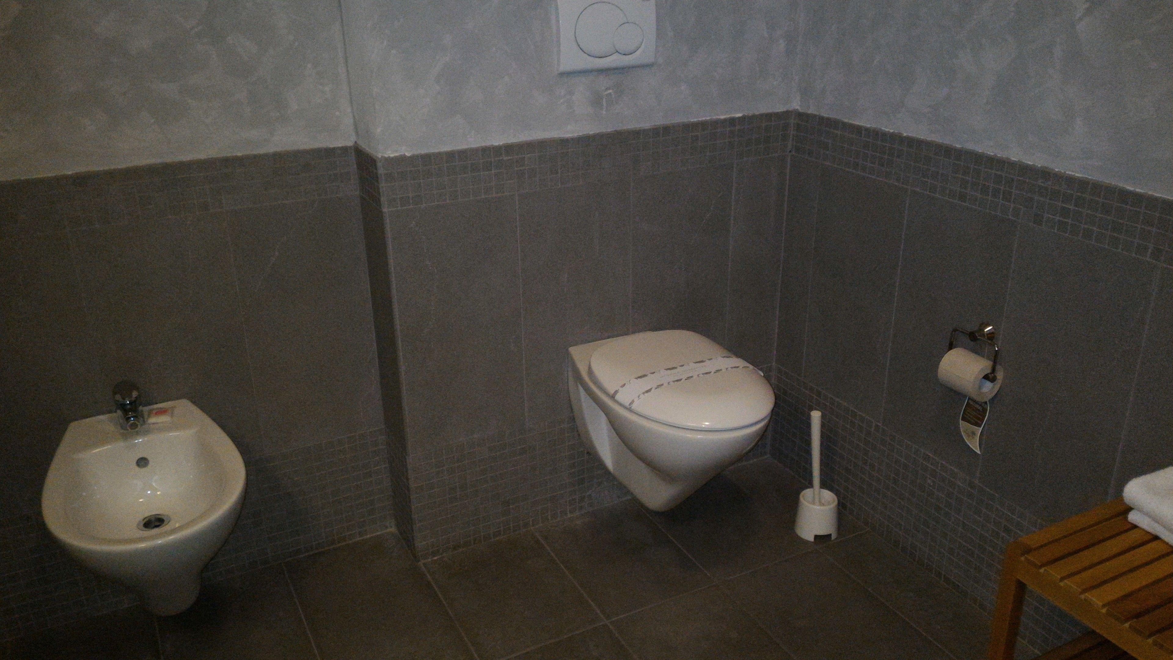 standard double room | bathroom | shower, free toiletries, hair dryer, bidet