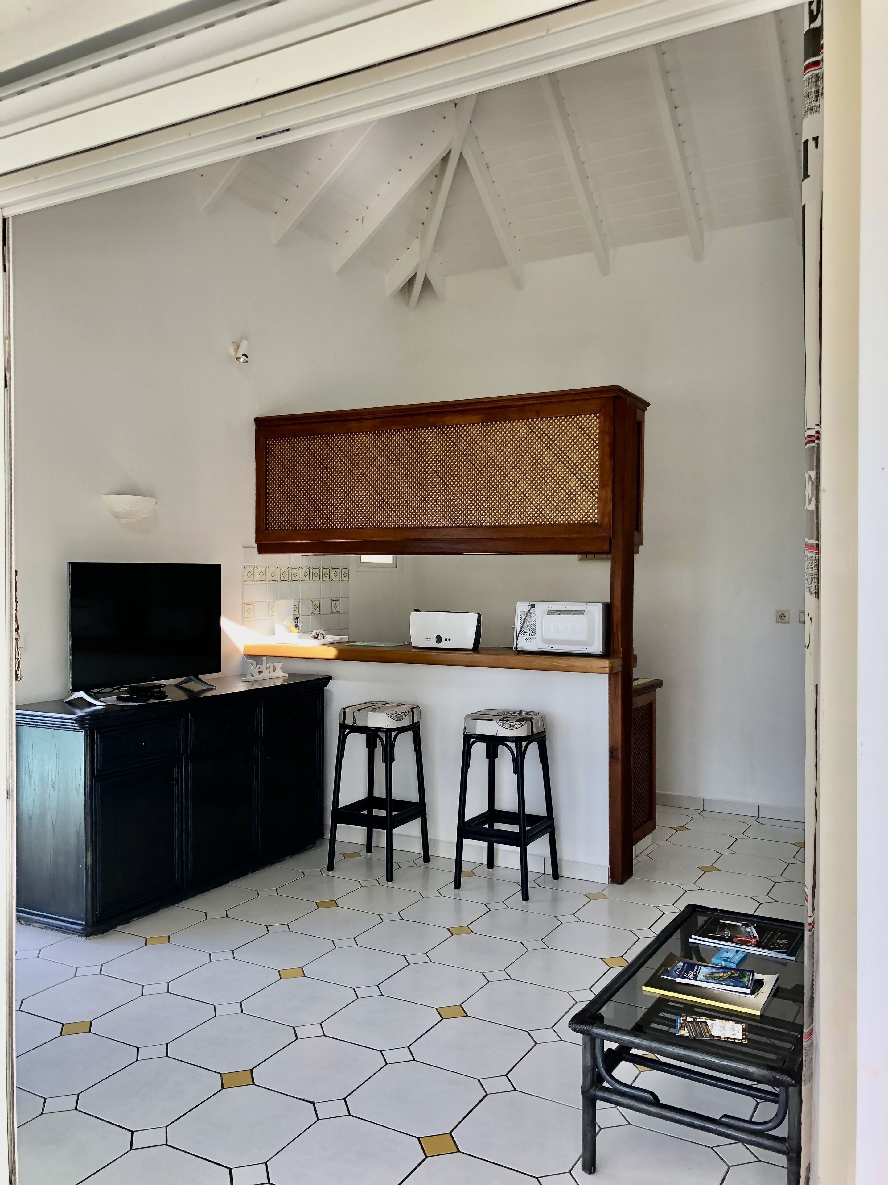 apartment, terrace | private kitchen | full-sized fridge, microwave, stovetop, espresso maker