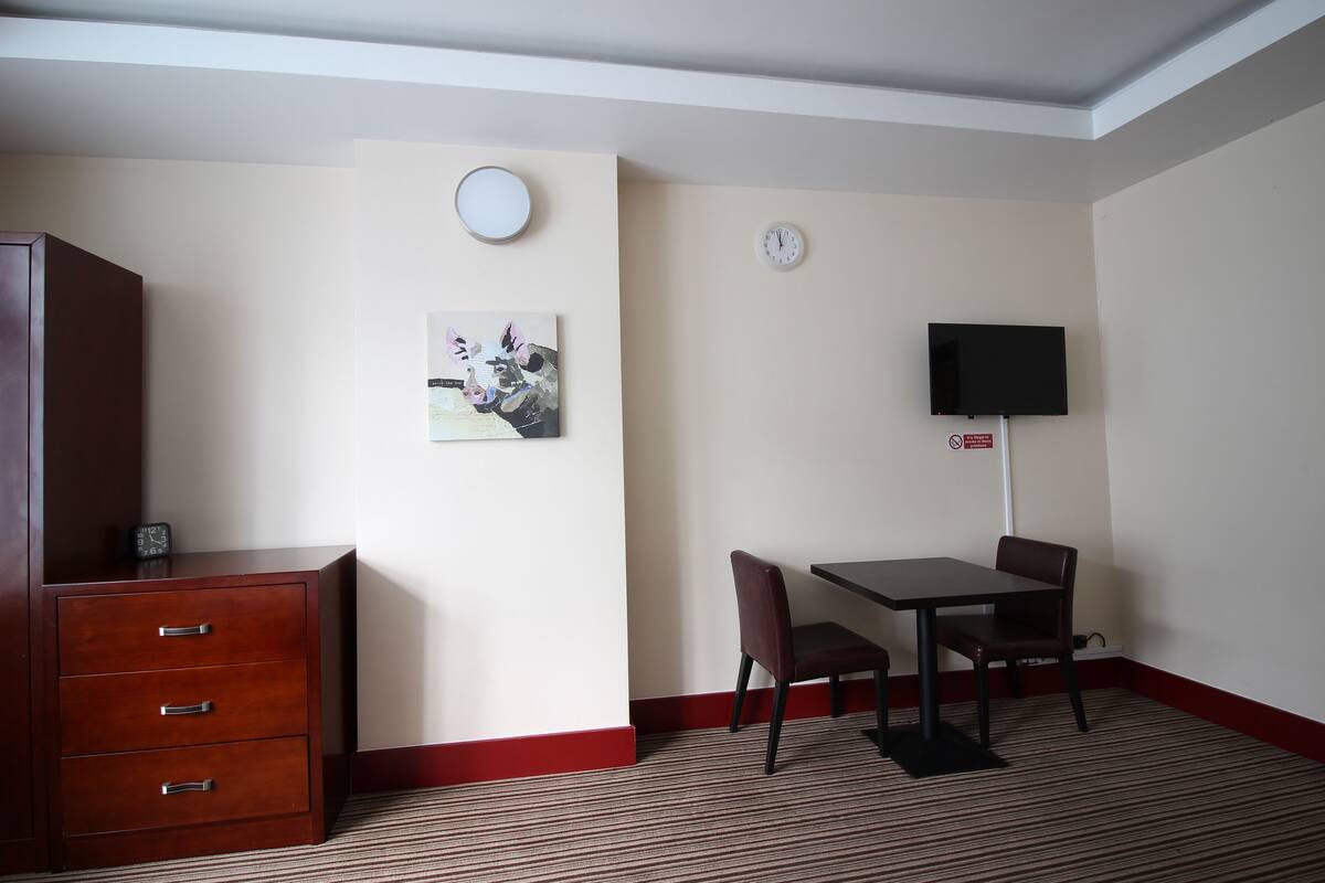 Large Studio | Living area | 32-inch flat-screen TV with digital channels, TV