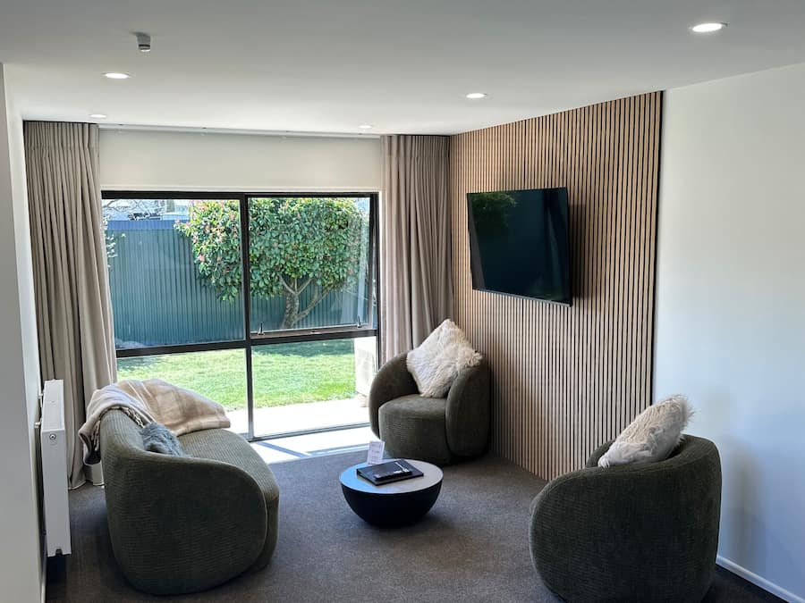 Luxury Apartment, 1 Bedroom | Living area | 55-inch flat-screen TV with satellite channels, TV